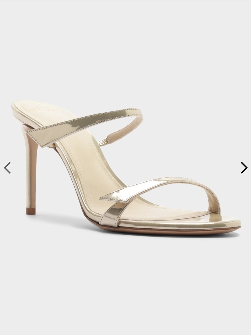 Alexandre Birman 85mm Tita Metallic Leather Mule Sandals Size 38